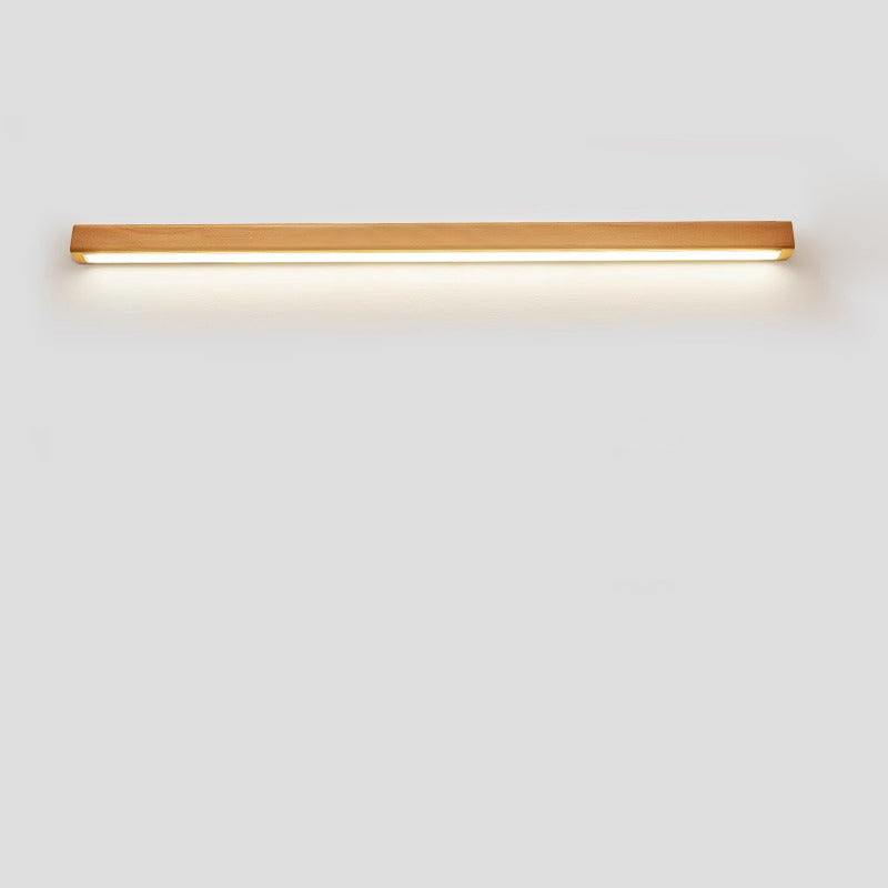 Japanese Solid Wood Strip LED Wall Sconce Lamp