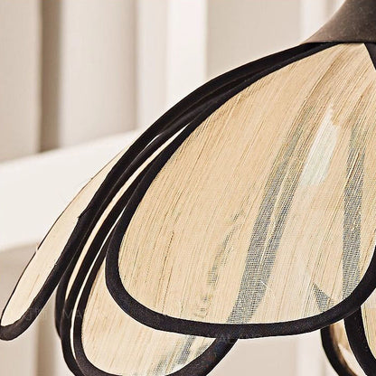 Retro Dome Petal Fiber Woven 1-Light Wall Sconce Lamp