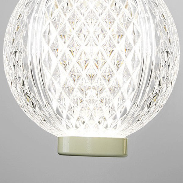 Curved Pole Globe Iron Acrylic LED Wall Sconce Lamp