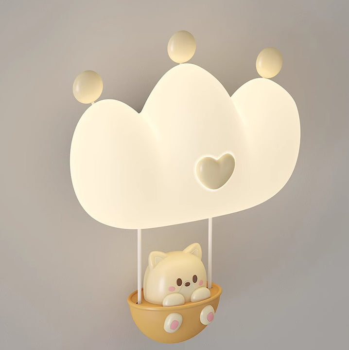 Creative Kids Crown Animal Iron PE LED Wall Sconce Lamp