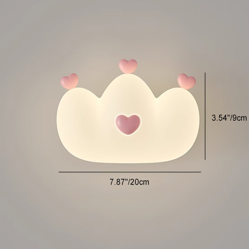 Creative Kids Crown Animal Iron PE LED Wall Sconce Lamp