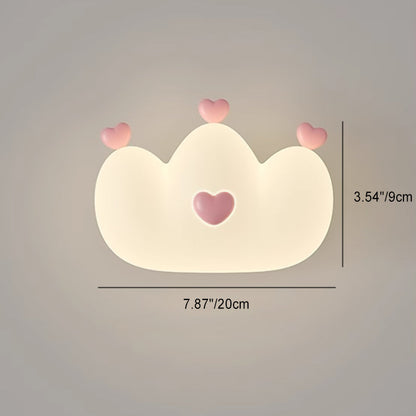 Creative Kids Crown Animal Iron PE LED Wall Sconce Lamp