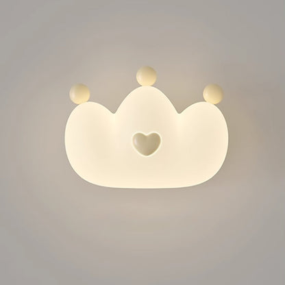 Creative Kids Crown Animal Iron PE LED Wall Sconce Lamp