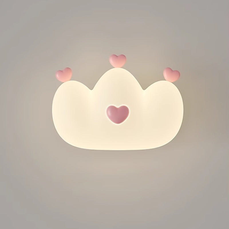 Creative Kids Crown Animal Iron PE LED Wall Sconce Lamp