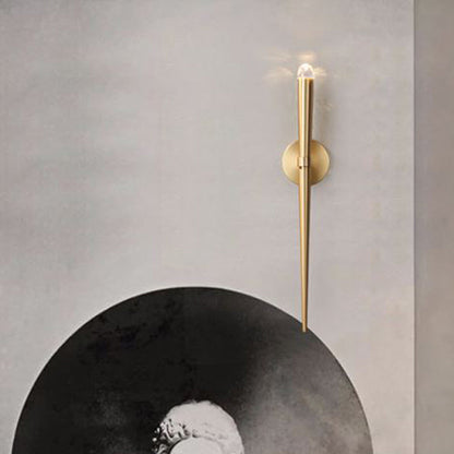 Cylinder Shape Copper Crystal 1-Light Wall Sconce Lamp