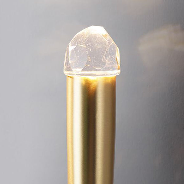 Cylinder Shape Copper Crystal 1-Light Wall Sconce Lamp