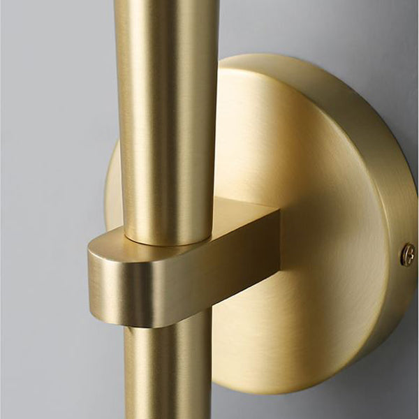 Cylinder Shape Copper Crystal 1-Light Wall Sconce Lamp