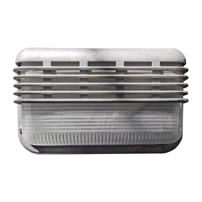 Rectangular Aluminum Glass 1-Light Wall Sconce Lamp