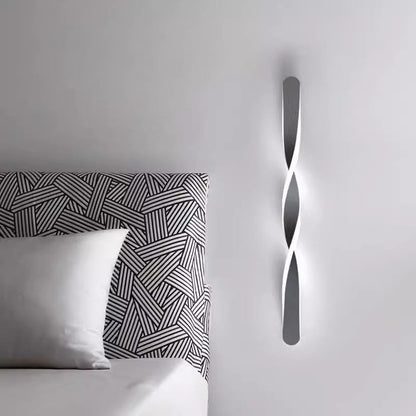 Spiral Twist Long Iron Aluminum LED Wall Sconce Lamp