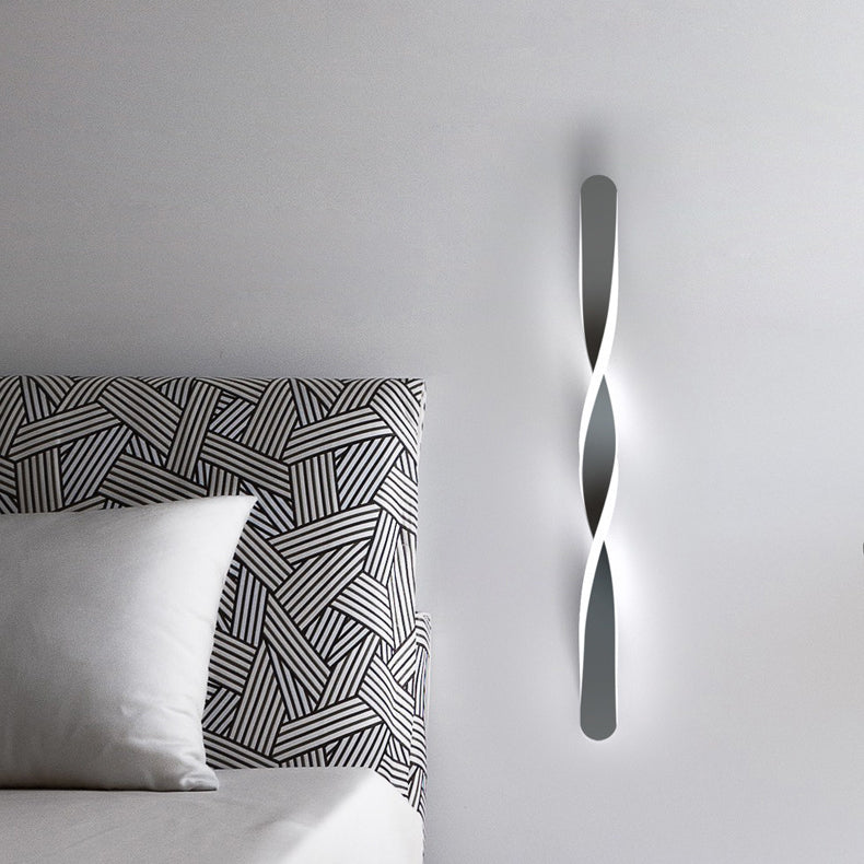 Spiral Twist Long Iron Aluminum LED Wall Sconce Lamp