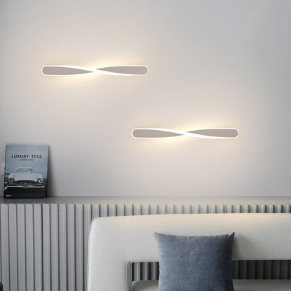 Spiral Twist Long Iron Aluminum LED Wall Sconce Lamp