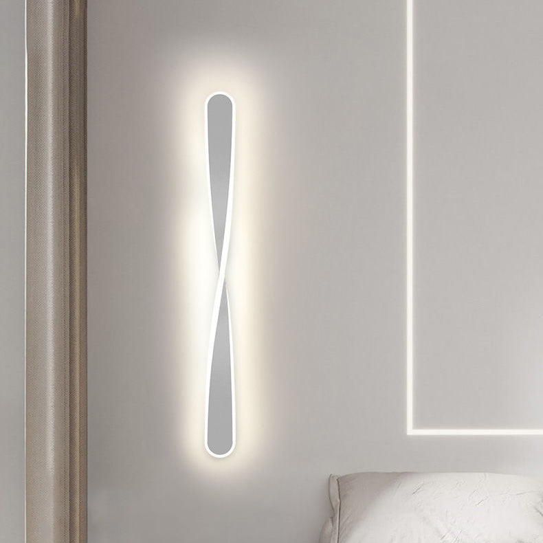Spiral Twist Long Iron Aluminum LED Wall Sconce Lamp