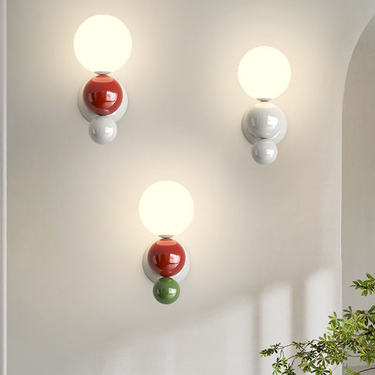 Multi Globe Iron Plastic 1-Light Wall Sconce Lamp