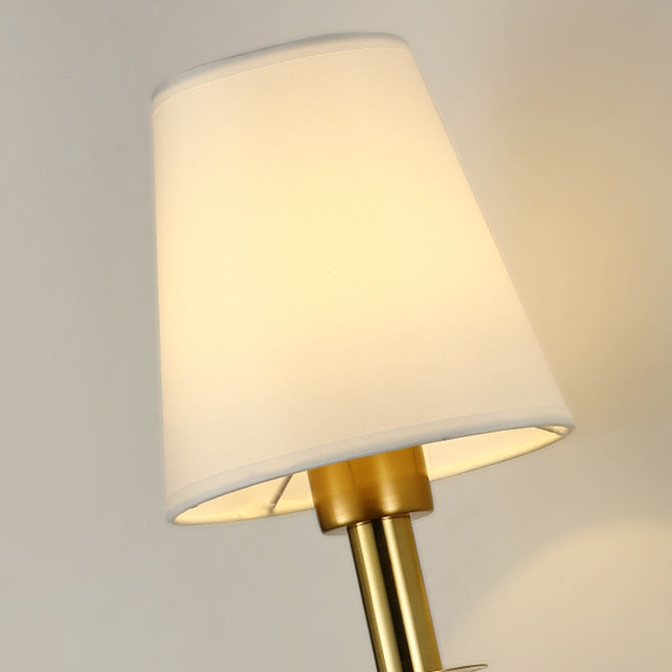 Round Shade Square Iron Base 1-Light Wall Sconce Lamp