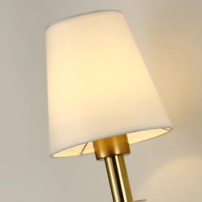 Round Shade Square Iron Base 1-Light Wall Sconce Lamp