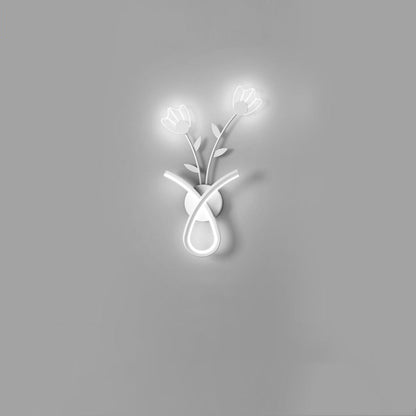 Line Flower Iron Frame Acrylic LED Wall Sconce Lamp