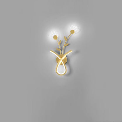 Line Flower Iron Frame Acrylic LED Wall Sconce Lamp