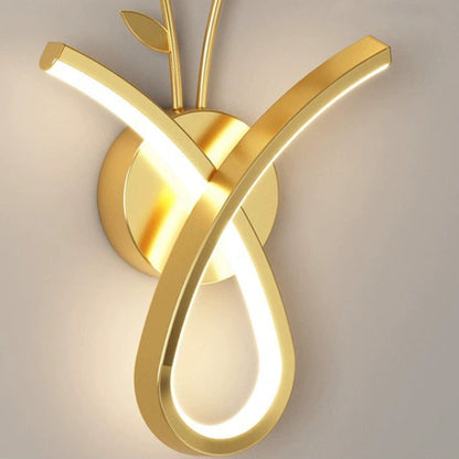 Line Flower Iron Frame Acrylic LED Wall Sconce Lamp