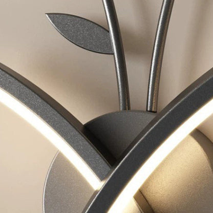 Line Flower Iron Frame Acrylic LED Wall Sconce Lamp