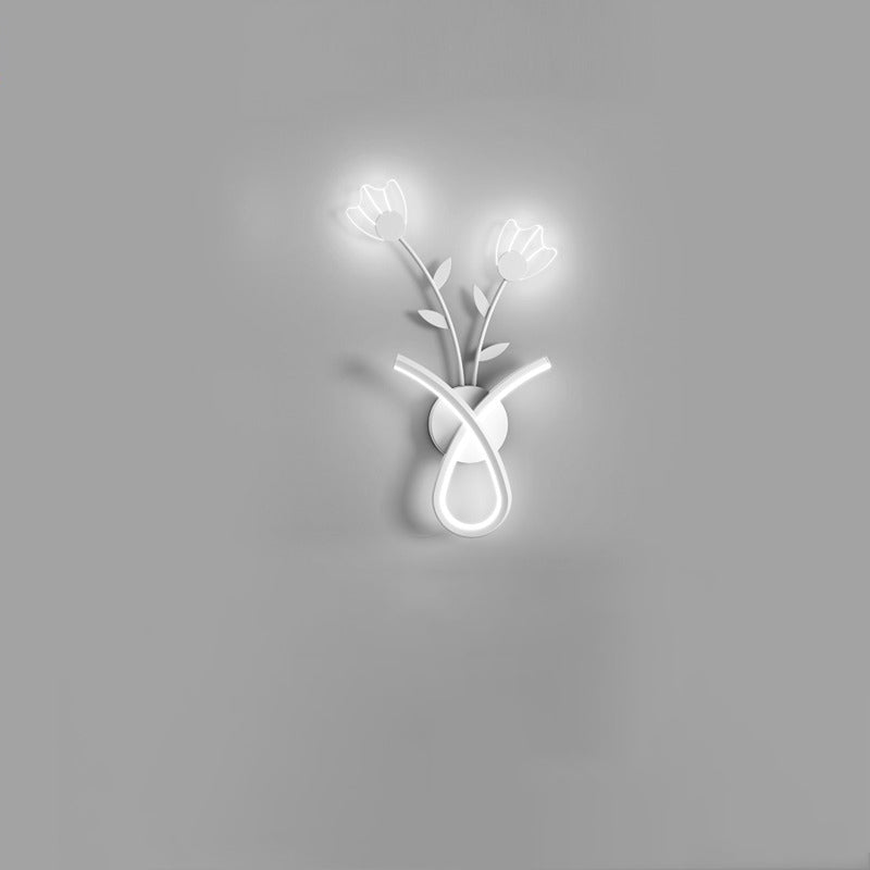 Line Flower Iron Frame Acrylic LED Wall Sconce Lamp