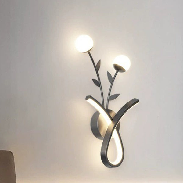 Line Flower Iron Frame Acrylic LED Wall Sconce Lamp