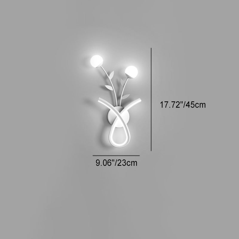 Line Flower Iron Frame Acrylic LED Wall Sconce Lamp