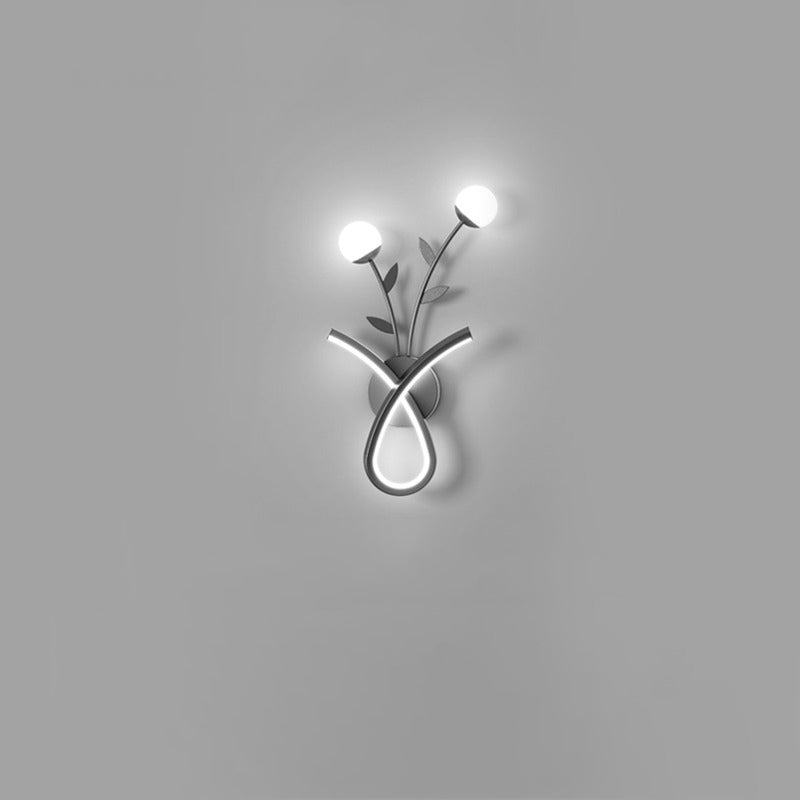 Line Flower Iron Frame Acrylic LED Wall Sconce Lamp