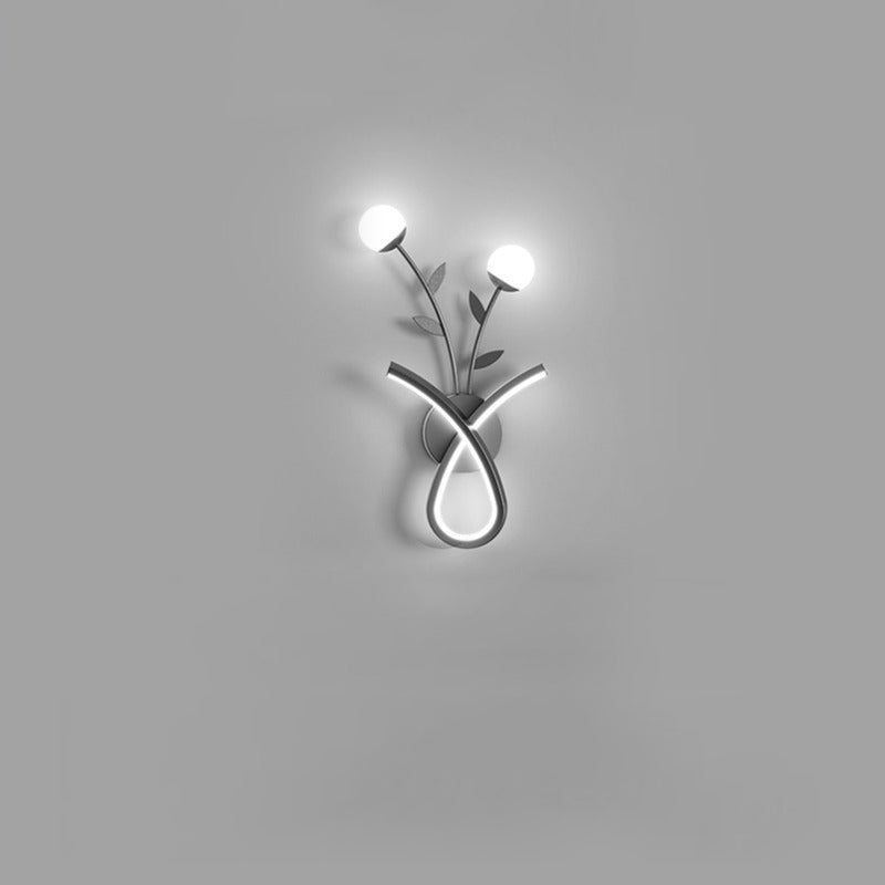 Line Flower Iron Frame Acrylic LED Wall Sconce Lamp