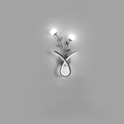 Line Flower Iron Frame Acrylic LED Wall Sconce Lamp