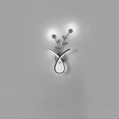 Line Flower Iron Frame Acrylic LED Wall Sconce Lamp