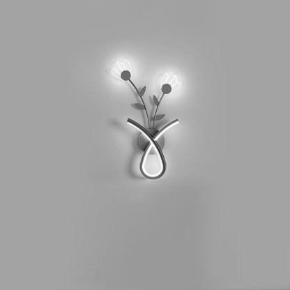 Line Flower Iron Frame Acrylic LED Wall Sconce Lamp