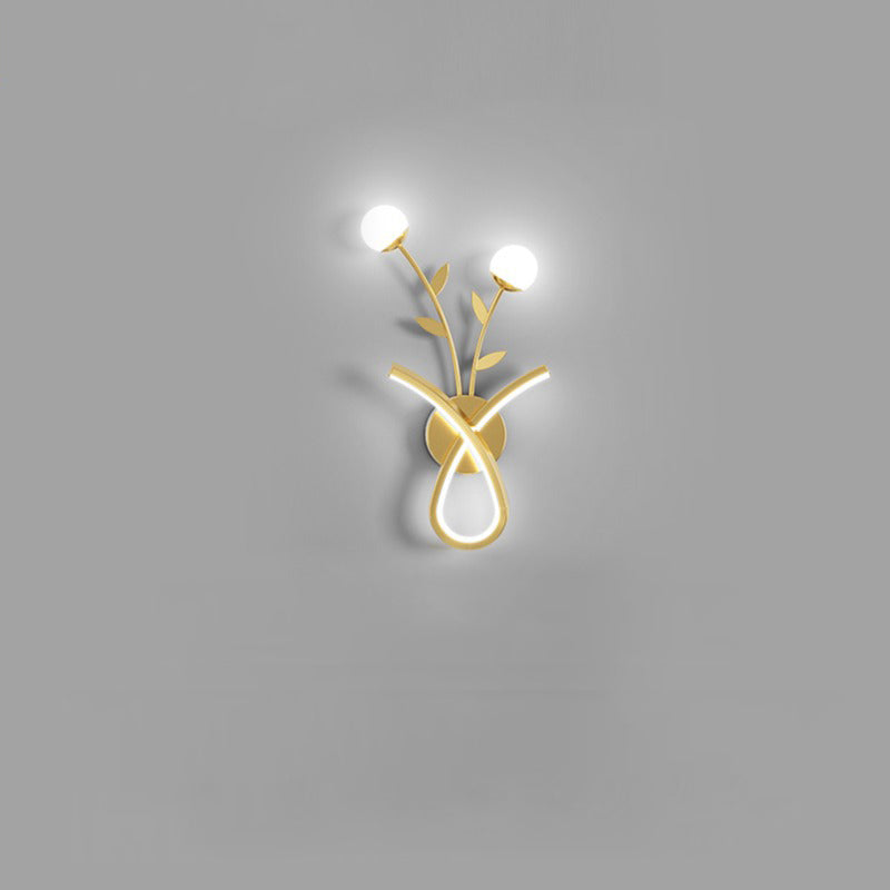 Line Flower Iron Frame Acrylic LED Wall Sconce Lamp