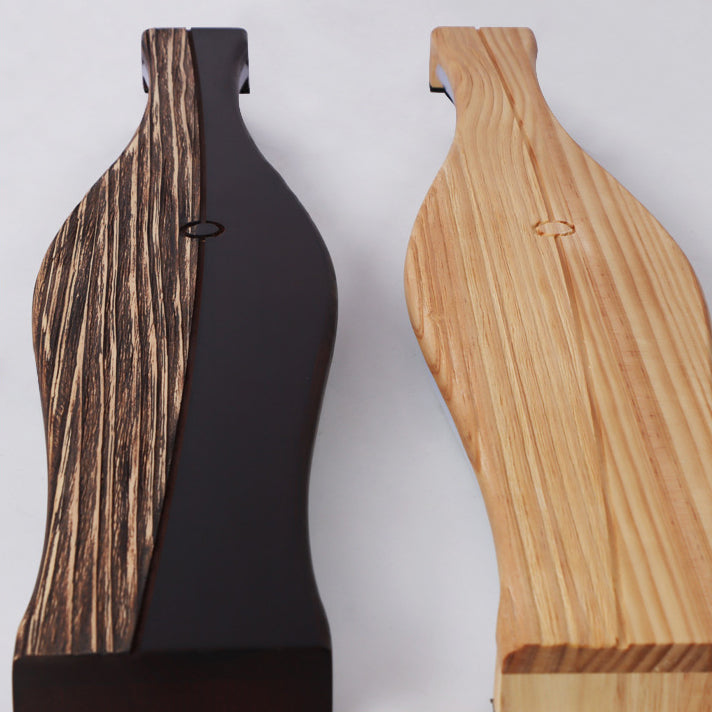 Japanese Shape Wood Aluminum Silicone LED Wall Sconce Lamp