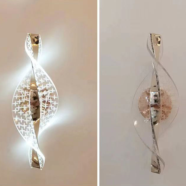 Nexus Dot Pattern Aluminum Acrylic LED Wall Sconce Lamp