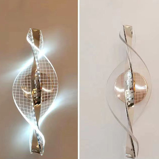 Nexus Dot Pattern Aluminum Acrylic LED Wall Sconce Lamp