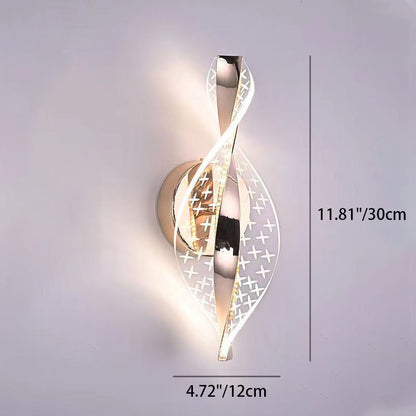 Nexus Dot Pattern Aluminum Acrylic LED Wall Sconce Lamp
