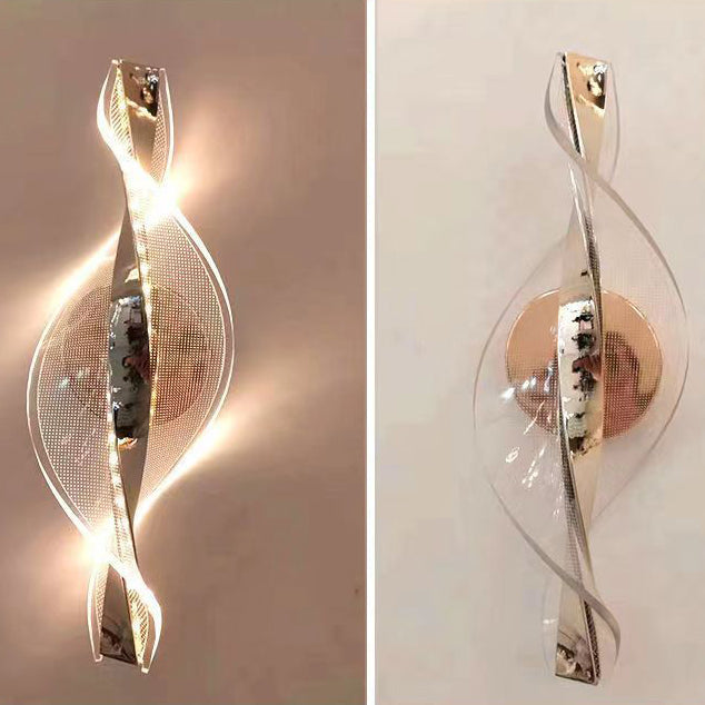 Nexus Dot Pattern Aluminum Acrylic LED Wall Sconce Lamp