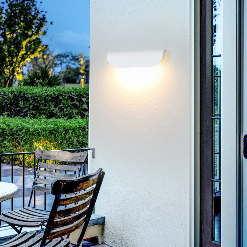 Outdoor Rectangle Aluminum Glass LED Wall Sconce Lamp