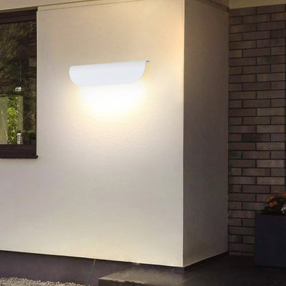 Outdoor Rectangle Aluminum Glass LED Wall Sconce Lamp