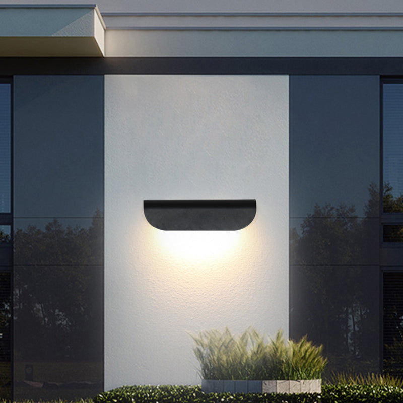 Outdoor Rectangle Aluminum Glass LED Wall Sconce Lamp