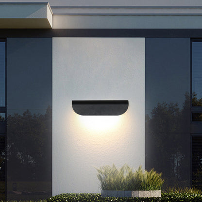 Outdoor Rectangle Aluminum Glass LED Wall Sconce Lamp