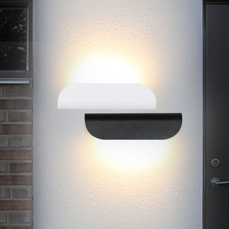 Outdoor Rectangle Aluminum Glass LED Wall Sconce Lamp