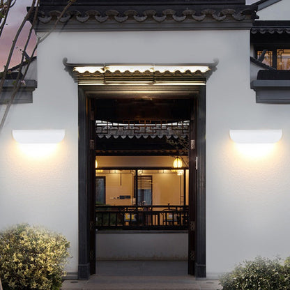 Outdoor Rectangle Aluminum Glass LED Wall Sconce Lamp