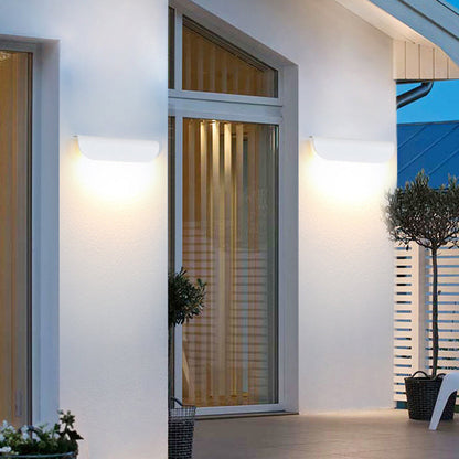 Outdoor Rectangle Aluminum Glass LED Wall Sconce Lamp