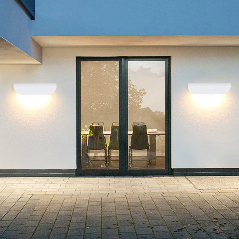 Outdoor Rectangle Aluminum Glass LED Wall Sconce Lamp
