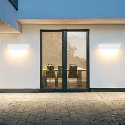 Outdoor Rectangle Aluminum Glass LED Wall Sconce Lamp