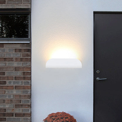 Outdoor Rectangle Aluminum Glass LED Wall Sconce Lamp