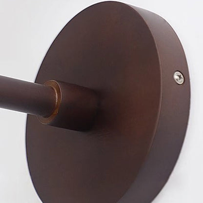 Cylinder Globe Wood Glass 1-Light Wall Sconce Lamp