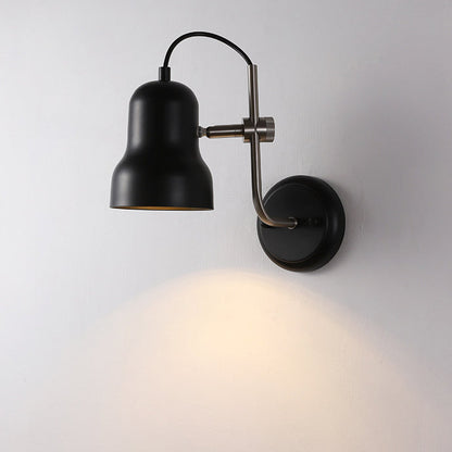 Adjustable Round Horn Shape Iron 1-Light Wall Sconce Lamp