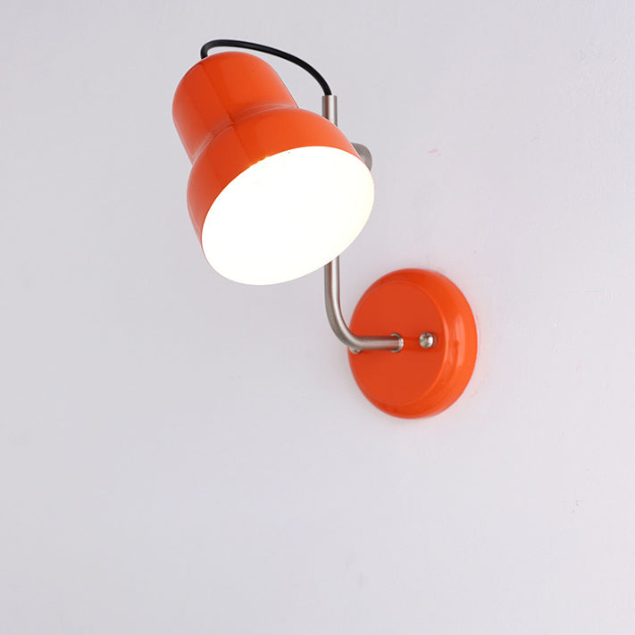 Adjustable Round Horn Shape Iron 1-Light Wall Sconce Lamp